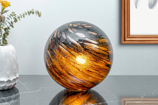 Meteorite Dust | Glass Table Lamp| 28cm Round