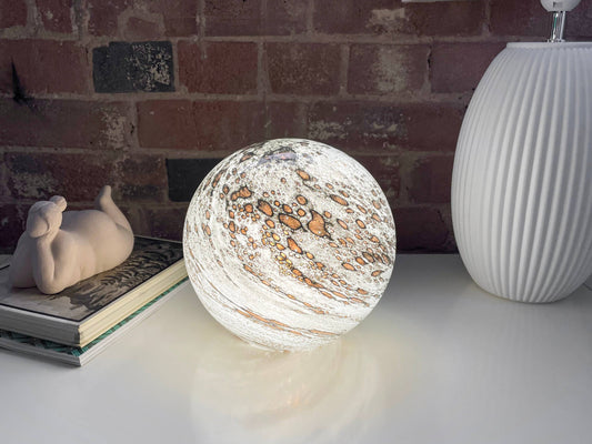 Mercury | Hand-blown Glass Table Lamp| 18cm Round