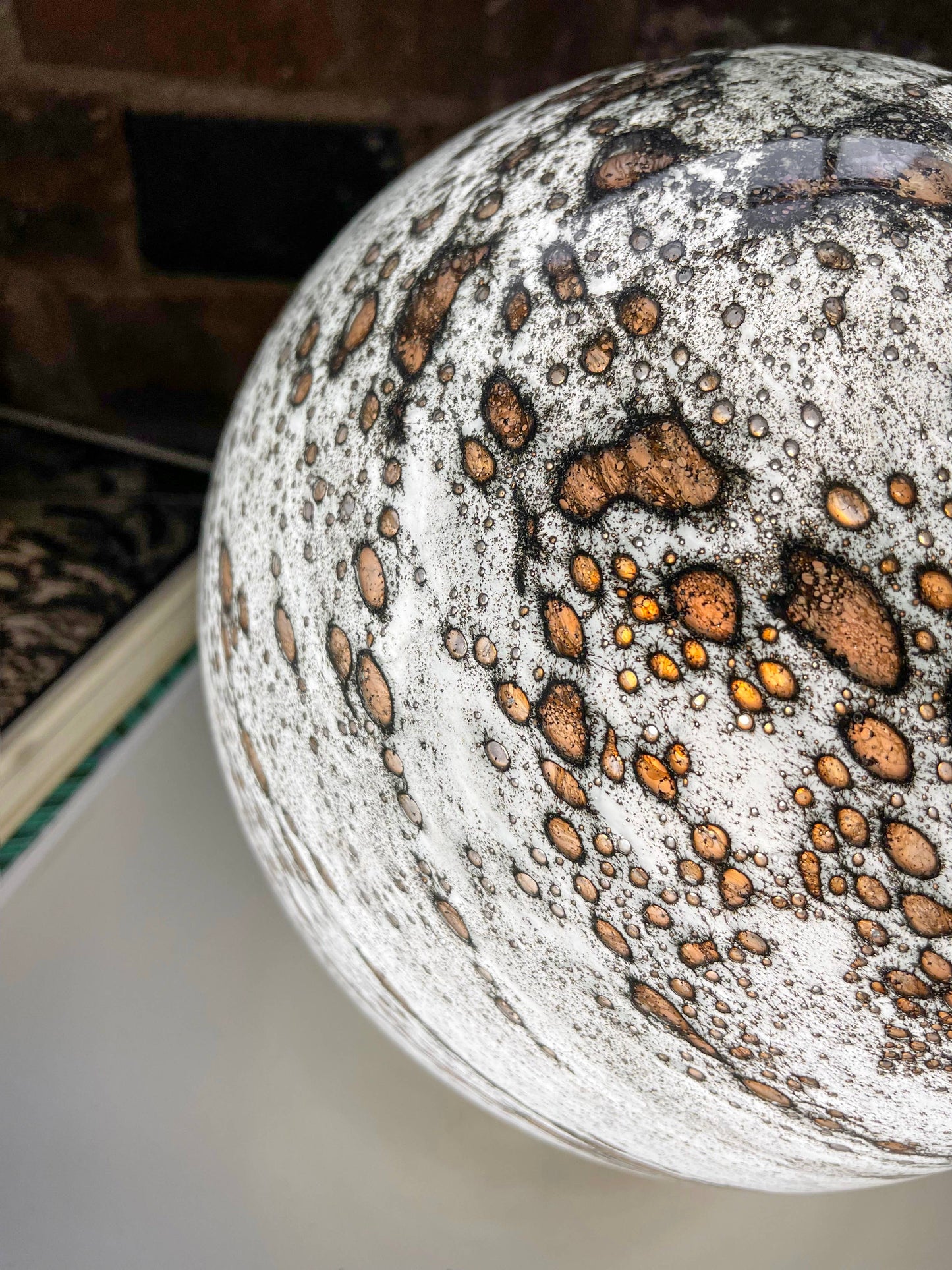 Mercury | Hand-blown Glass Table Lamp| 18cm Round